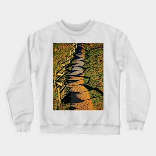 A Zigzag Fence. Point Reyes, California 2009 Crewneck Sweatshirt